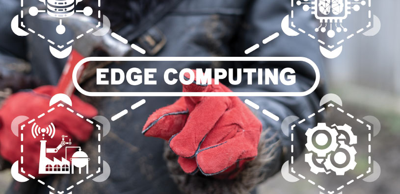 Photo-illustration of components of edge computing.