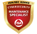 ISA/IEC 62443 Cybersecurity Maintenance Specialist badge