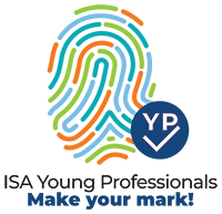 Thumbprint with text "ISA Young Professionals. Make Your Mark!"